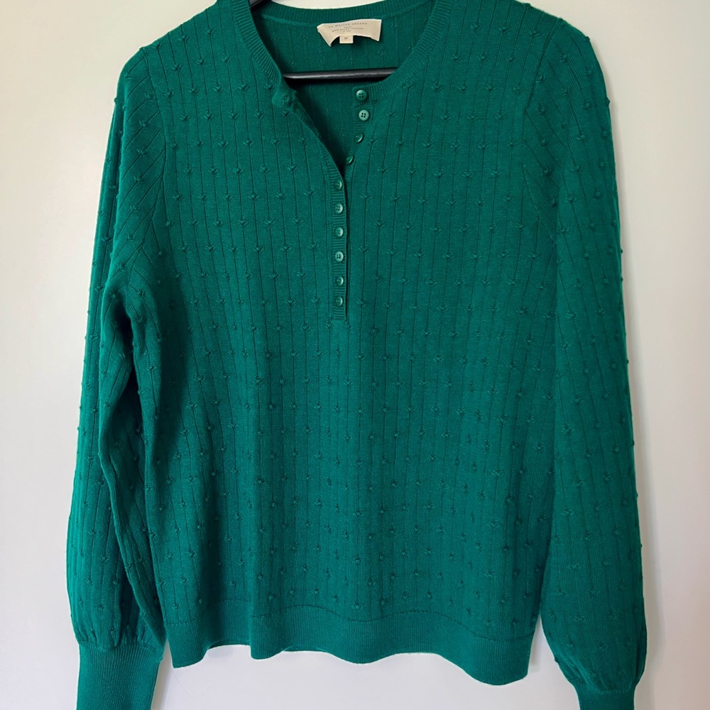 Sézane Emerald Green Zoe Sweater Jumper Knit